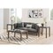 Alaterre Furniture Newport 3-Piece Faux Concrete and Wood 36"L Coffee Table with Two 21" Square End Tables ANNP0111371 - alternate 1